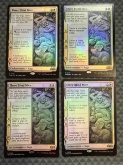 (x4) MTG Three Blind Mice #0035 Foil Rare Wilds of Eldraine (WOE) - Image 2