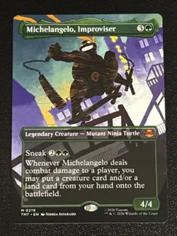 MTG Teenage Mutant Ninja Turtles Michelangelo, Improviser Borderless 0219 - Image 1