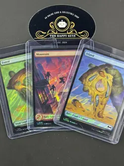 MTG Lot of 3 Surge Foil Teenage Mutant Ninja Turtle Lands - Image 1