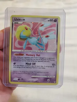 2007 Pokemon Diamond & Pearl Mysterious Treasures Uxie Holo #18/123 MP/LP - Image 1