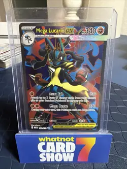 Pokemon TCG Mega Lucario EX Full Art Holo Card 160/132 Ultra Rare Mega Evolution - Image 1