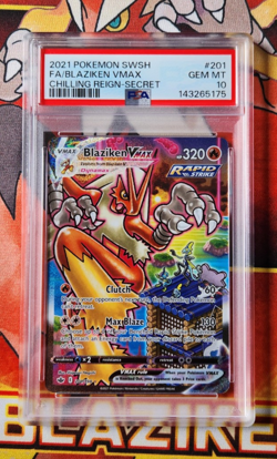 Pokemon 2021 Blaziken VMAX 201/198 Alt Art Chilling Reign GEM MINT PSA 10 - Image 1