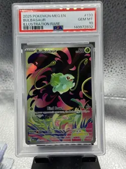 138333907 Bulbasaur 2025 Pokemon Mega Evolution PSA 10 - Image 1