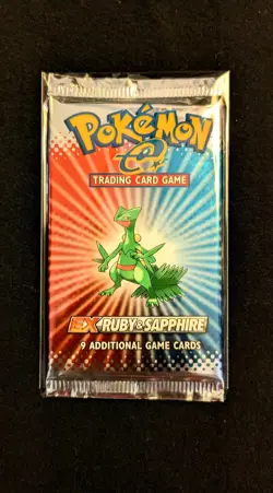 Pokemon Sceptile EX Ruby Sapphire Booster Pack e-series Nintendo Unweighed Read - Image 1