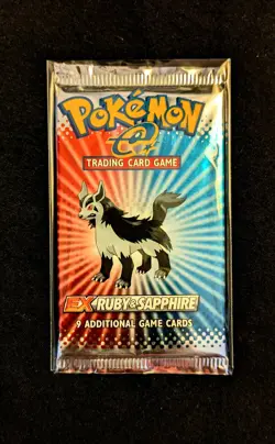 Pokemon Mightyena EX Ruby Sapphire Booster Pack e-series Nintendo Unweighed Read - Image 1