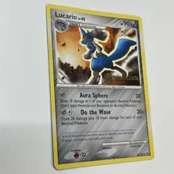 Lucario 53/127 Prerelease stamp Platinum Pokemon LP 2009 - Image 2