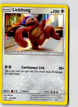 Lickitung 16/18 Common Detective Pikachu Pokemon Holo Lightly Played - Image 1
