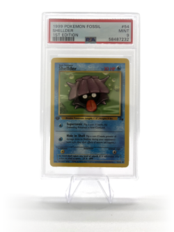 1999 Pokemon Fossil 1st Edition Shellder PSA 9 - Image 1