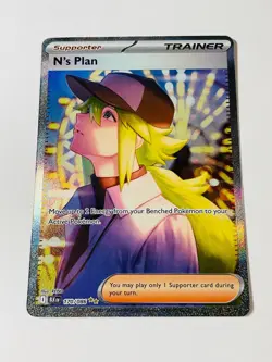 Pokemon N's Plan 170/086 Special Illustration Rare Full Art Trainer Black Bolt - Image 3