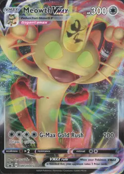 Pokemon TCG - Meowth VMAX SWSH005 Promo SWSH Black Star - 978 - Image 1