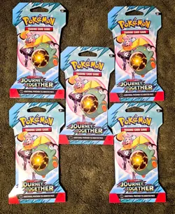 Pokemon TCG: x5 Journeys Together packs 820650851438 - Image 1