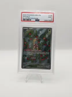 2025 POKEMON MEG EN-MEGA EVOLUTION ILLUSTRATION RARE #136 SHUCKLE PSA 9 - Image 1