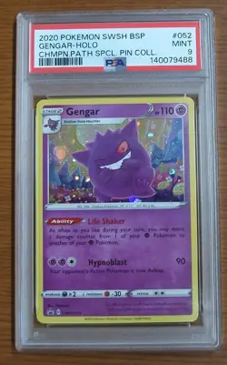 2020 Pokemon SWSH Black Star Promo #052 GENGAR-Holo PSA 9 - Image 1