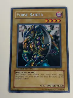 Yugioh Vorse Raider - Limited Edition Secret Rare LP - Plus Free Holo - Image 1