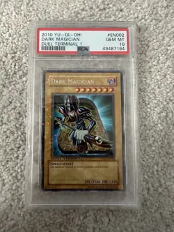 2010 YU-GI-OH! DUEL TERMINAL 1 #EN002 DARK MAGICIAN PSA 10 GEM MINT - Image 1
