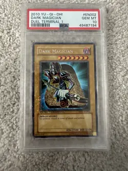 2010 YU-GI-OH! DUEL TERMINAL 1 #EN002 DARK MAGICIAN PSA 10 GEM MINT - Image 2