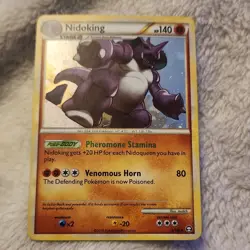Pokemon Nidoking Stage 2 Drill 140 HP Regular 80 Attack 2010 6/102 TCG Card - Image 1
