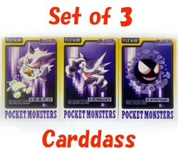 Gengar Gastly Haunter 092 093 094 Carddass Bandai 1997 Japanese Pokemon Cards - Image 1