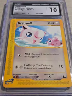 Jigglypuff 68/144 CGC 10 GEM MINT Skyridge 2003 Pokemon Card (POP 38) - Image 2