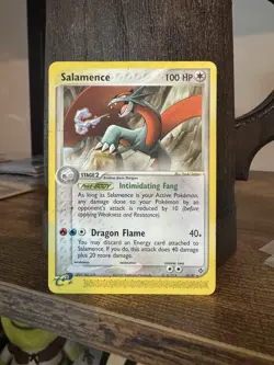 Pokemon Salamence EX Dragon 19/97 Rare Dragon Flame English eReader Card HP Cond - Image 1