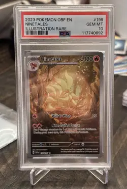 Pokemon Ninetales EX Card 199/197 Obsidian Flames 2023 PSA GEM MT 10 - Image 4