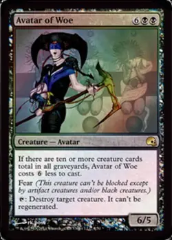 1 x Avatar of Woe - Foil - Premium Deck Series: Graveborn - Moderate Play - MTG - Image 1