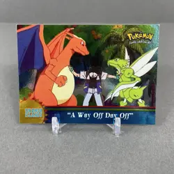 2000 Topps Pokemon TV Animation Series 3 A Way Off Day Off Charizard Foil - Image 1