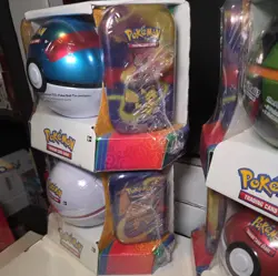 4x Pokemon TCG Sam’s 3-pack Pokeball Tin with 2 Kanto Power Tins 820650106361 - Image 3