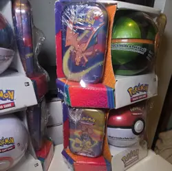 4x Pokemon TCG Sam’s 3-pack Pokeball Tin with 2 Kanto Power Tins 820650106361 - Image 5