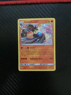 Pokemon TCG Lucario SM54 Cosmos Holo Promo SM Black Star Promo NM 2017 - Image 1