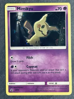 Mimikyu SM99 Black Star Promo Holo Pokemon card NM Shining - Image 2