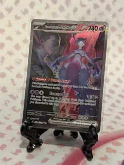 Pokemon TCG Team Rockets Mewtwo EX Special Illustration Destined Rivals 231/182 - Image 3
