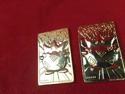 Pokemon Togepi 23K Gold Plated Card Nintendo 1999 Burger King Lot Of 2 - Image 3