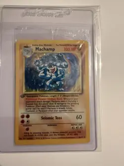 SEALED Pokemon Machamp 008/102 Deck Exclusives Holo Rare 1st Edition 100 HP 1999 - Image 1