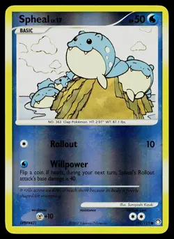 Pokemon Card - Spheal Mysterious Treasures 102/123 Common Reverse Holo - Image 1
