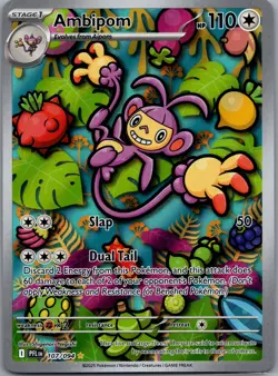 Ambipom - 107/094 ME02: Phantasmal Flames Pokemon TCG Illustration Rare NM - Image 1