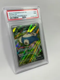 2023 POKEMON SVP EN-SV BLACK STAR PROMO 151 ELITE TRAINER BOX #051 SNORLAX PSA 9 - Image 3