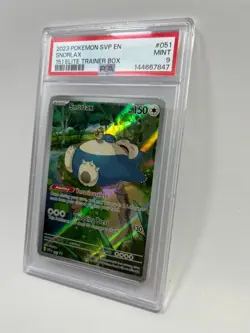 2023 POKEMON SVP EN-SV BLACK STAR PROMO 151 ELITE TRAINER BOX #051 SNORLAX PSA 9 - Image 4