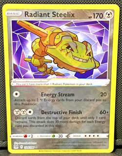 Radiant Steelix 124/196 Radiant Holo - SwSh11 - Lost Origin - NM/LP - Pokemon - Image 1