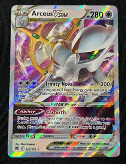 2022 Pokemon Brilliant Stars Arceus V Star 123/172 PACK FRESH AA D - Image 1