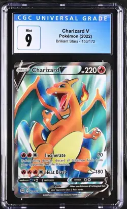 Pokemon Charizard V 153/172 Brilliant Stars CGC 9 - Image 1