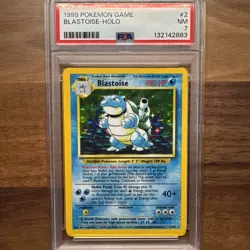 1999 POKEMON BASE SET UNLIMITED #2 BLASTOISE-HOLO PSA 7 - Image 1