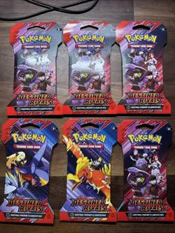 6x Pokemon TCG Scarlet & Violet Destined Rivals Sleeved Packs BRAND NEW Art Set - Image 1