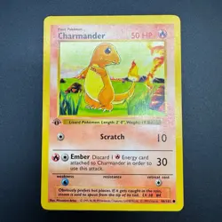 Pokemon TCG Charmander 1st First Edition Base Set Shadowless 46/102 Common WOTC - Image 1