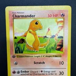 Pokemon TCG Charmander 1st First Edition Base Set Shadowless 46/102 Common WOTC - Image 2