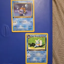 Pokemon Team Rocket 1st Edition Squirtle & Dark Wartortle US - Image 1