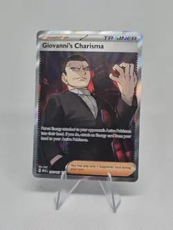 Giovanni's Charisma 197/165 Full Art SR Pokemon 151 English - Image 1