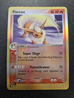Pokemon EX Sandstorm Flareon Reverse Holo Rare 5/100 PLAYED - Image 1