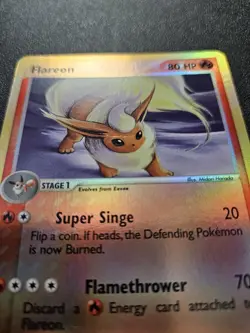 Pokemon EX Sandstorm Flareon Reverse Holo Rare 5/100 PLAYED - Image 3