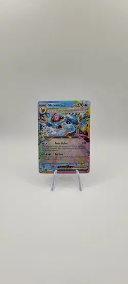 Pokemon TCG: Glaceon ex 026/131 Holiday Calendar Snowflake Stamp - NM - Image 2